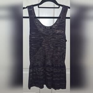 Nic+Zoe 'Mixy' Peplum‎ Silk Blend Tank Preppy Office Size Large Classic Timeless